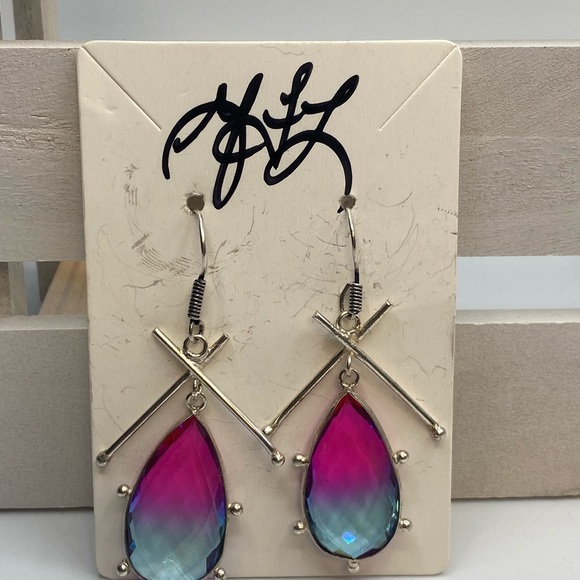 Tourmaline & Sterling Silver Earrings - Picture 3 of 5